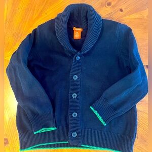 Joe Fresh Navy Knit Cardigan with Bright Green Trim